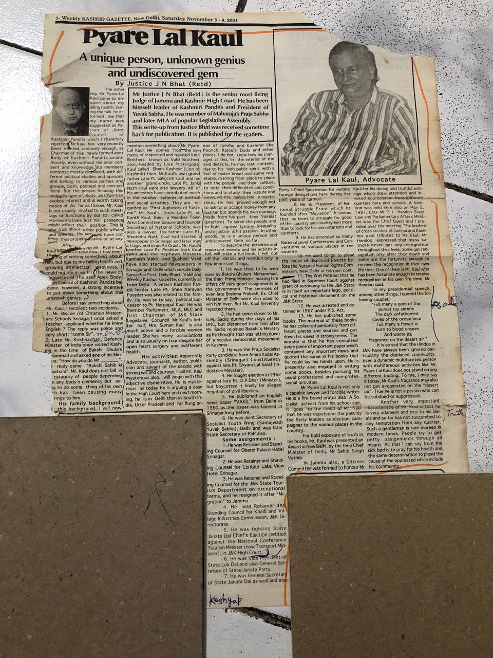 Pyare Lal Kaul: A Unique Personality and Undiscovered Genius