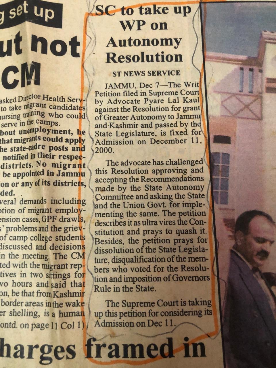 Supreme Court to Hear Petition on J&K Autonomy Resolution